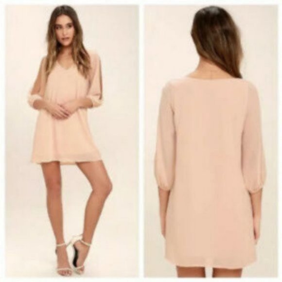 Lulus Dresses & Skirts - Lulus Split Arm Overlay Dress NWT